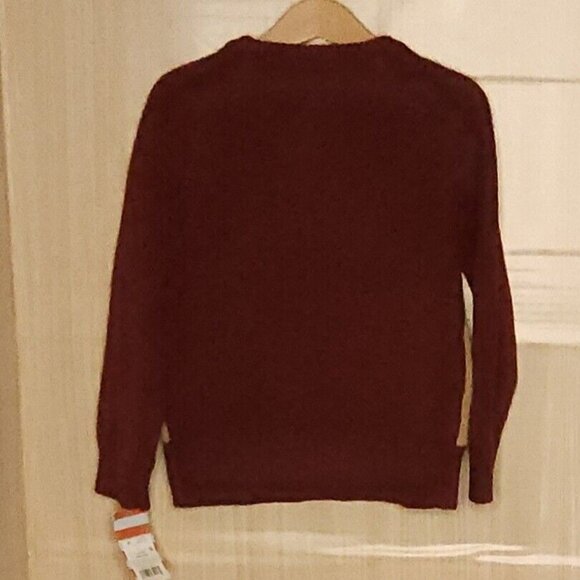 Cat & Jack Toddler Boys Maroon Red Lion Crew Neck Sweater 4T - Picture 2 of 7